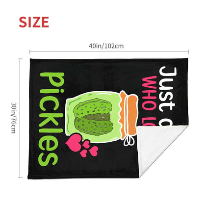 TORTILLAS BLANKET Just A Girl Who Loves Pickles Blankets Gifts, Custom Just A Girl Who Loves Pickles Toddler Blanket (photo 2)