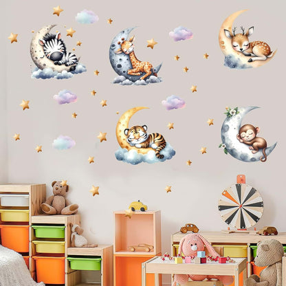Jungle Animal Wall Decals for Nursery – Removable Safari Stickers