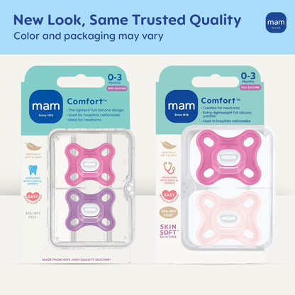 MAM Comfort Pacifier, Lightweight, 0-3 Months