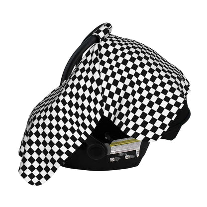 SHANGYINGJI Cool Black and White Checkered Flag Car Seat Cover (photo 3)