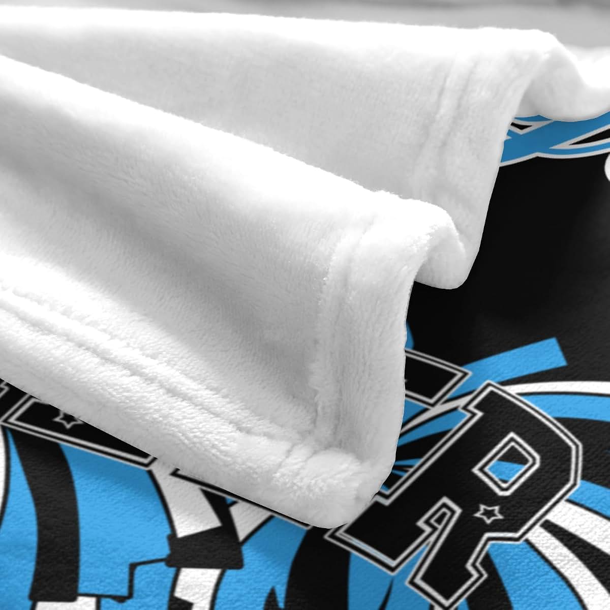 XIUCOO Blue White Custom Name Blanket Cheerleader Blankets for Newborns Girls Baby Blanket with Name Soft Cozy Fleece (photo 4)