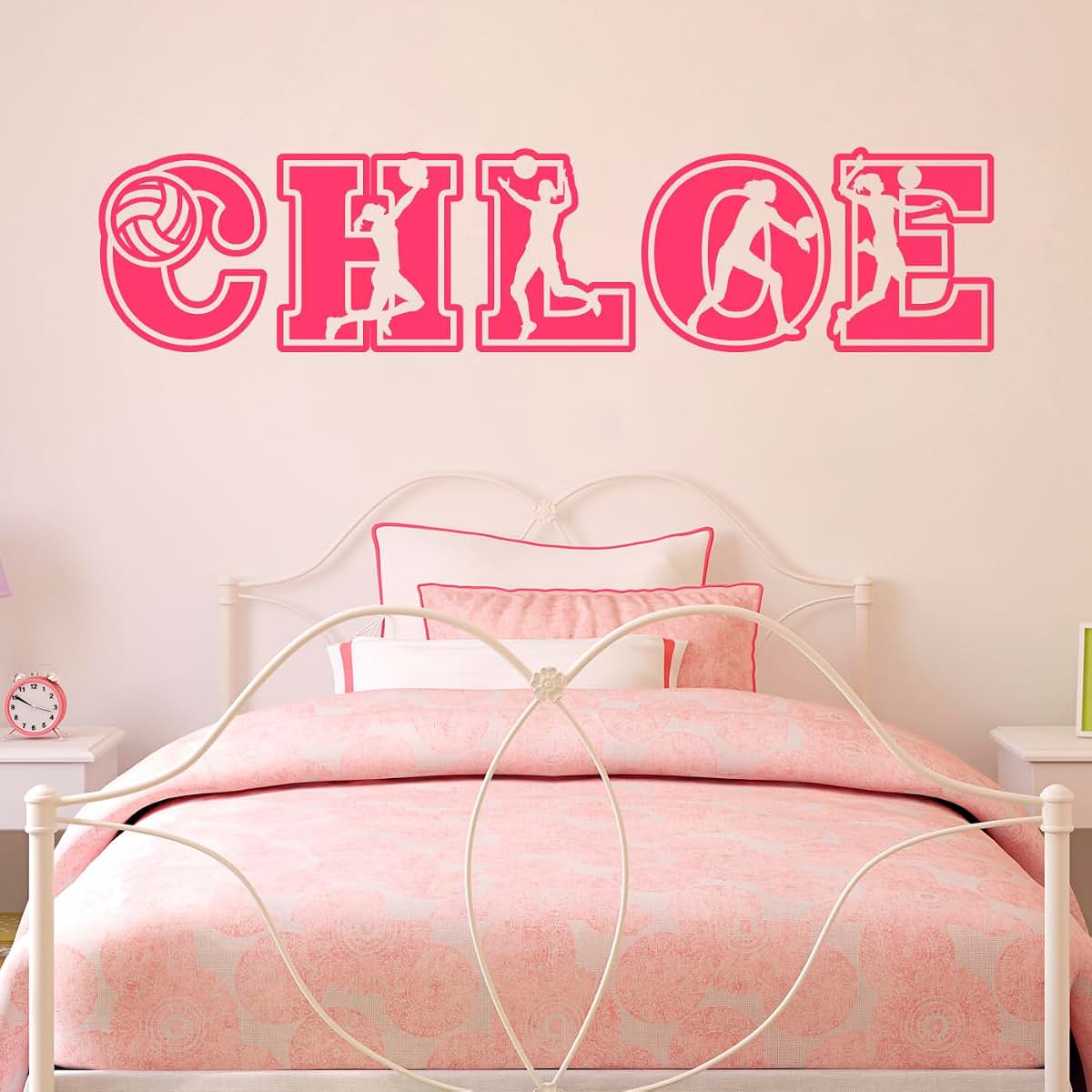 Vinyl Designs Volleyball Custom Name Wall Decal For Kids Rooms (photo 2)