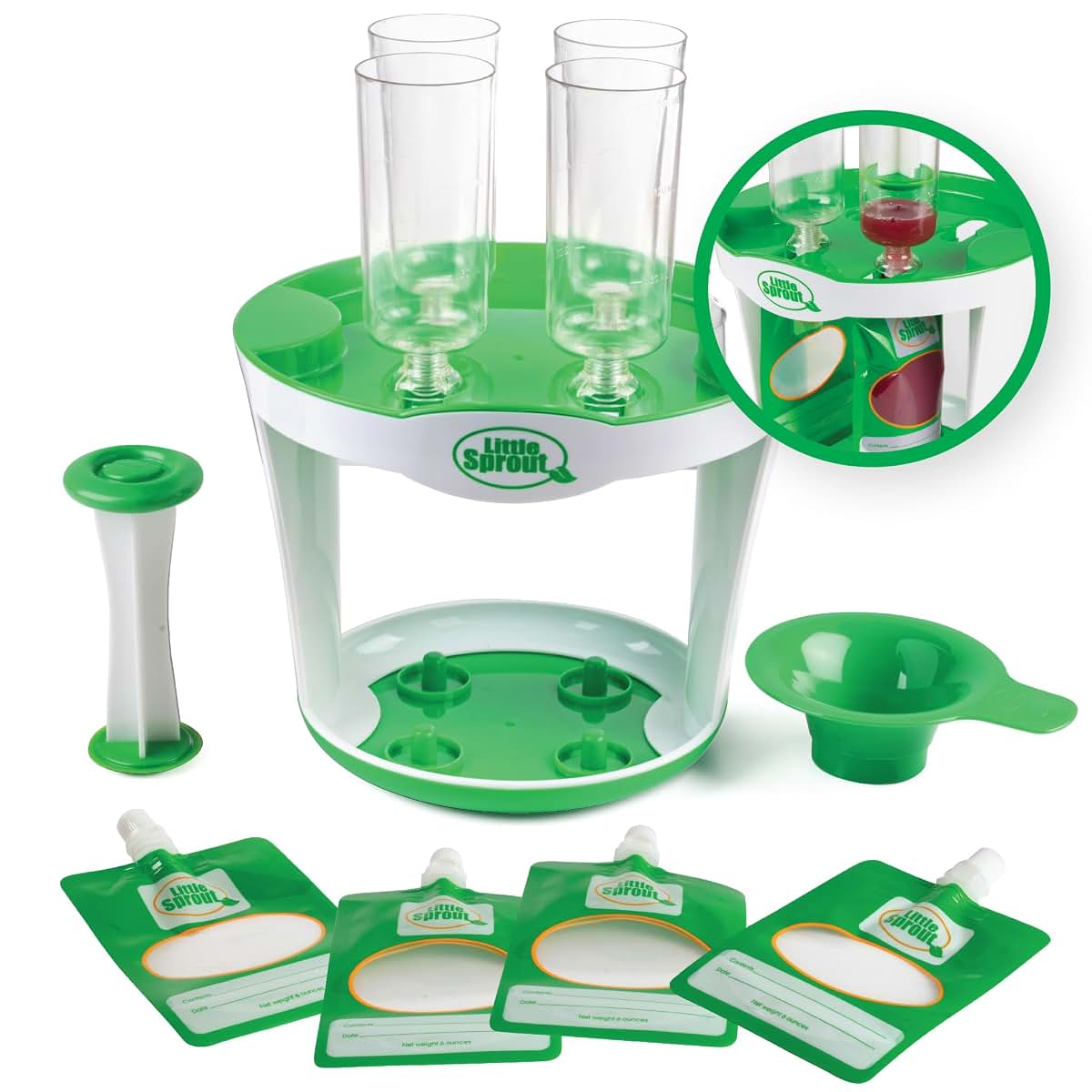 Sprout Cups Baby Food Maker 11 Piece Pouch Fill Station
