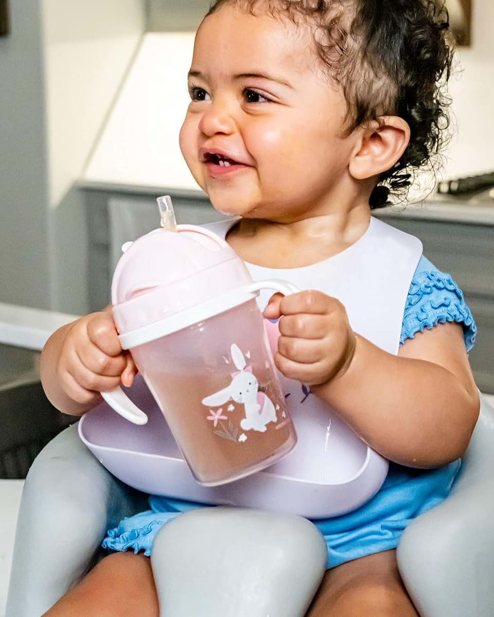Stephen Joseph Unicorn Straw Cup with Removable Handle and Silicone Straw