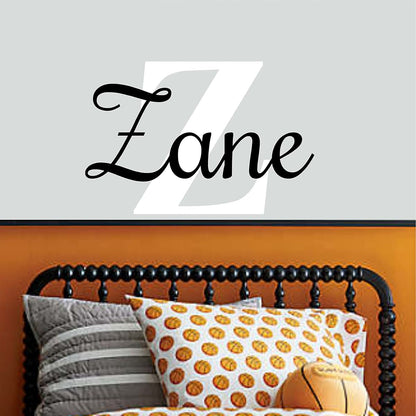 WallTag Custom Name And Initial Wall Decal
