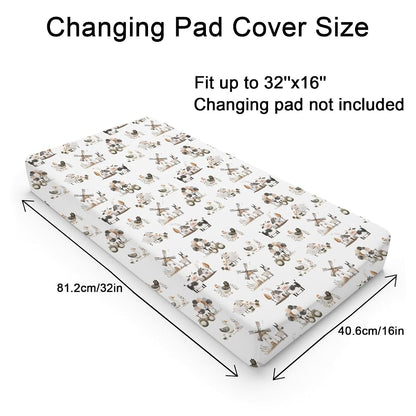 Kastlee Farm Animals Changing Pad Cover