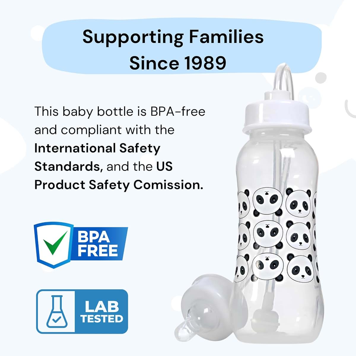 Hands-Free Bottle System with Fast Flow Nipple for Traveling Toddlers