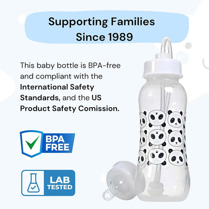 Hands-Free Bottle System with Fast Flow Nipple for Traveling Toddlers