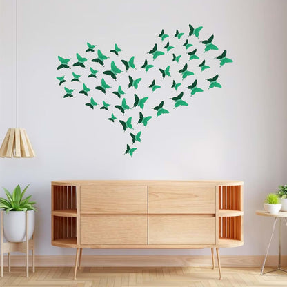BabyOneStop Glitter 3D Butterfly Wall Stickers In Dark Green