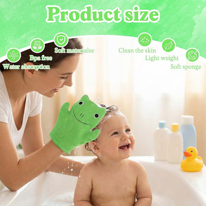 Fnanjwq Baby Bath Mitt Washcloths In Duck And Frog Designs (photo 3)