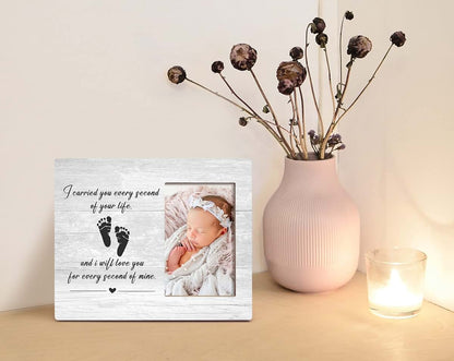 Orchroma I Carried You Every Second Picture Frame Rustic Gray Wood