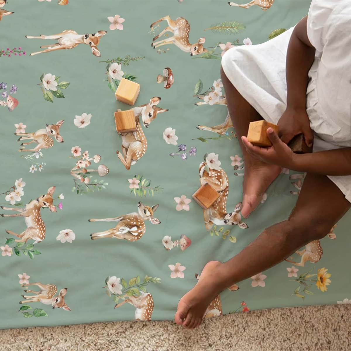 BabyOneStop Spring Animal Baby Blanket Flannel Swaddle Receiving Blanket for Newborn Nursery 30x40 Inch