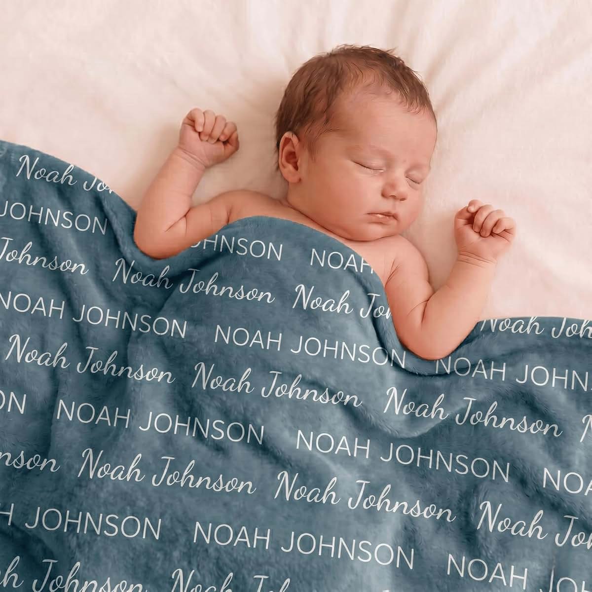 Sislaf Personalized Baby Blanket With Name, Custom Milk Silk Swaddle (photo 3)