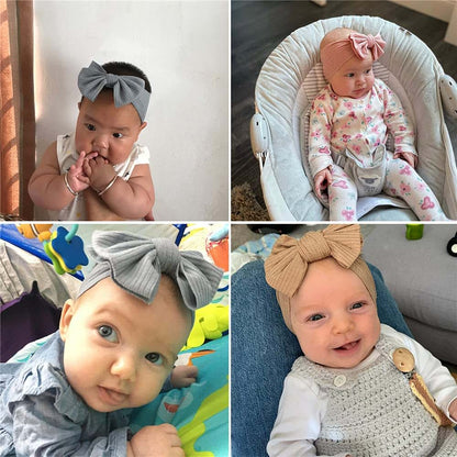 Sugarmelon Baby Headbands Headwrap Newborn Toddler Cotton Ribbed Turban Headband Hairband Infant Baby Show Gifts (photo 3)