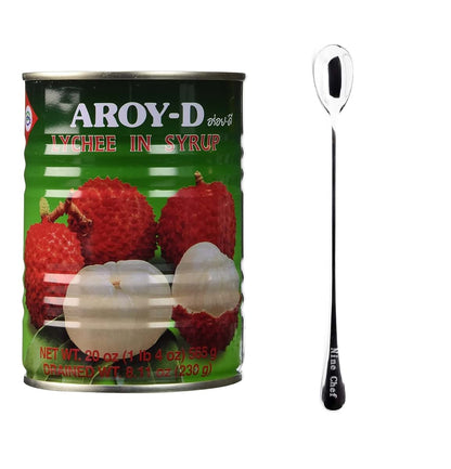 NineChef Lychee In Syrup Can Food With Long Handle Spoon (photo 2)