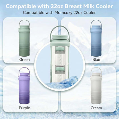 Breast Milk Storage Bottles, 4 Pack Wide Neck Pumping Containers