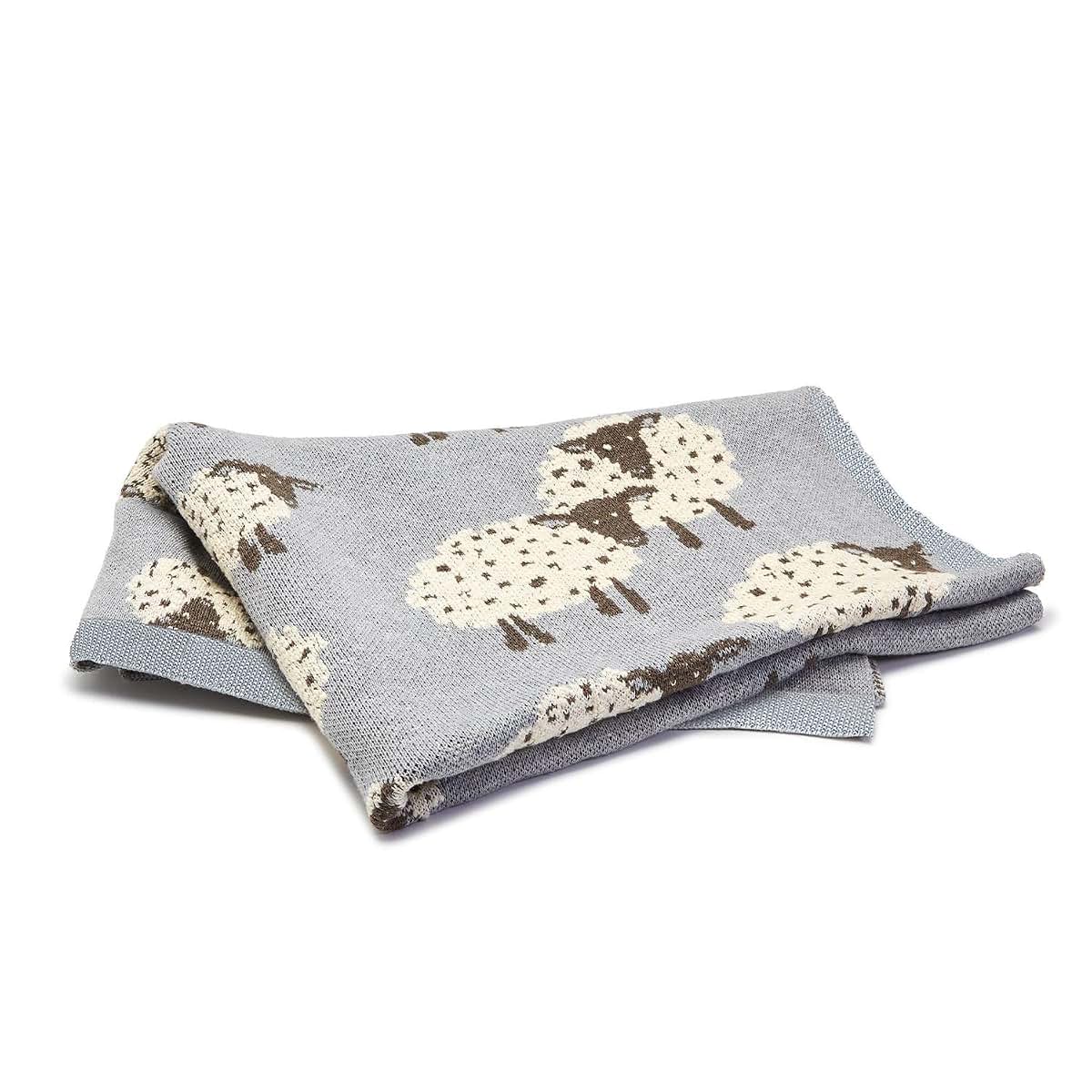Two's Company Counting Sheep Blanket Cotton 31x39 Inches