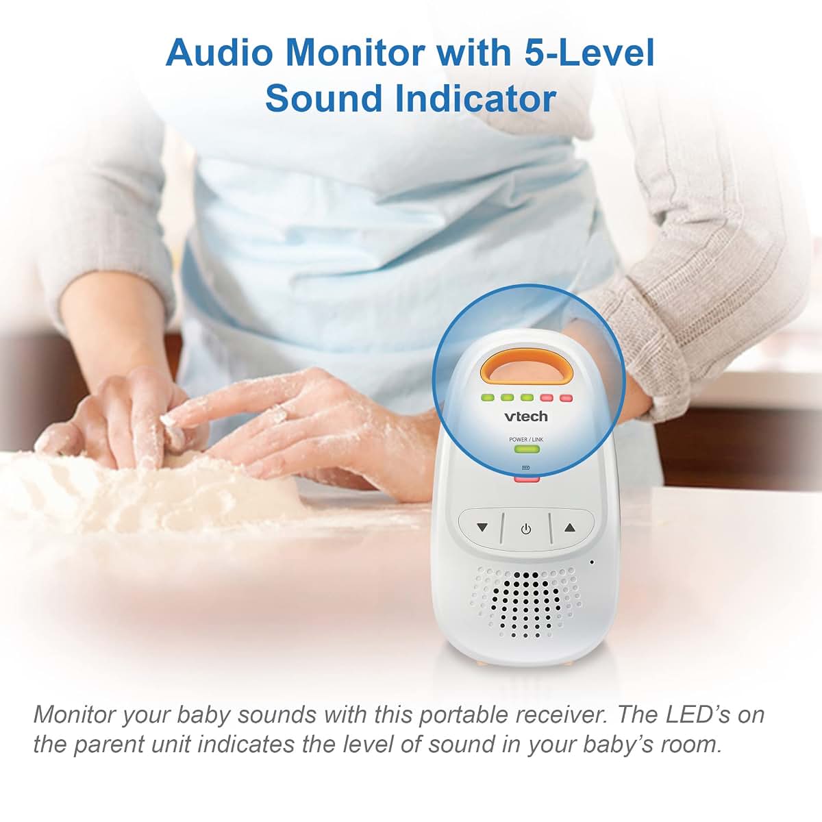 VTech DM1411 Audio Baby Monitor & Portable Soother for Nursery Use