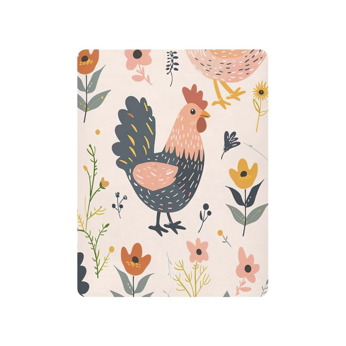 Qilmy Chicken Fitted Crib Sheet for Girls and Boys, Soft Breathable for Standard Crib & Toddler Mattress 27 x 39 in