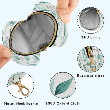 Watercolor Botanical Leaf Pacifier Holder Case with Clip | Portable Diaper Bag Pouch