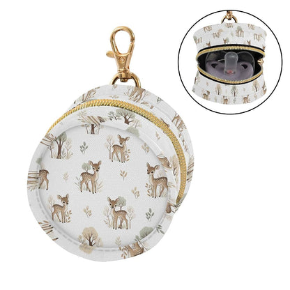 Baby Pacifier Holder Case With Clip Round