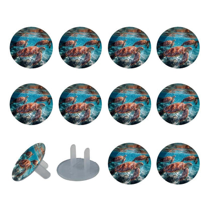 CDGIRUOWUNV Baby Safety Outlet Plug Electrical Socket Covers, Sea Turtles (1)