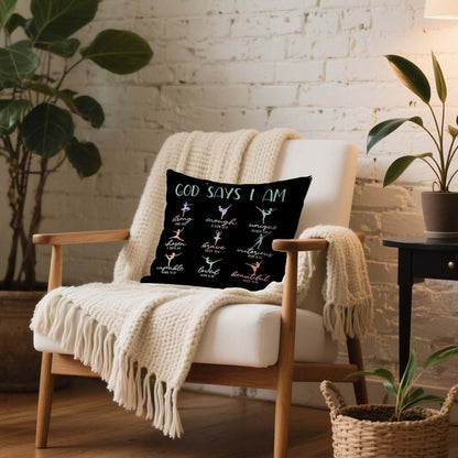 Ever-Going Tune Ballerina Throw Pillow Cover, 18x18 Inch Square (photo 4)