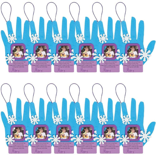 Fun Express Snowflake Handprint Picture Ornament Craft