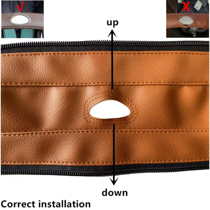 Minilujia PU Leather Handlebar Cover Sleeve for Strollers and Prams