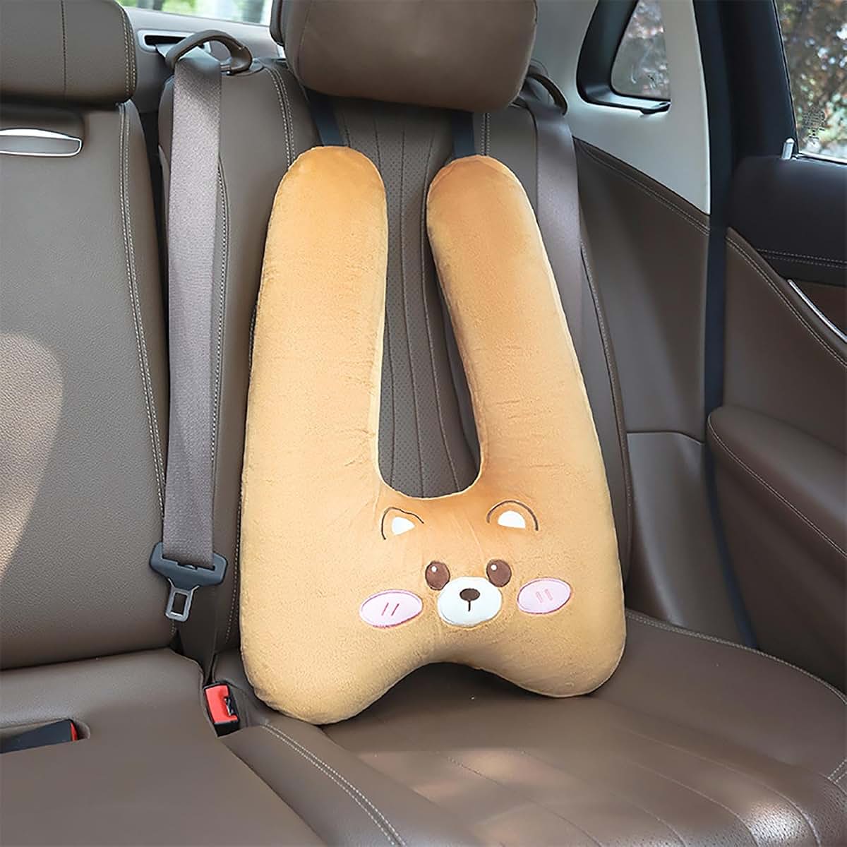 Chenpha Kids Car Seat Belt Pillow and Adjuster Kit, Dino Cotton Cushion