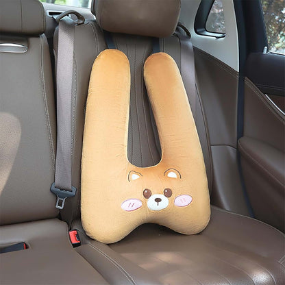 Chenpha Kids Car Seat Belt Pillow and Adjuster Kit, Dino Cotton Cushion