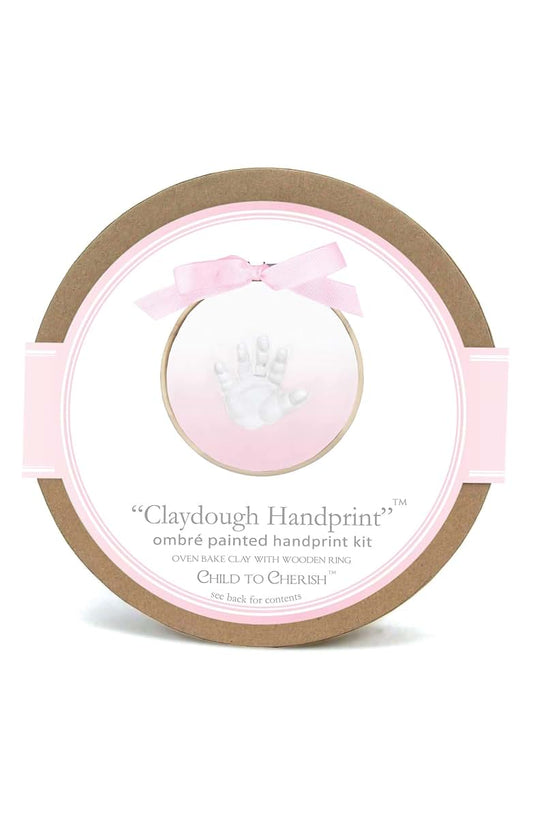 Child to Cherish Baby Ombre Painted Claydough Handprint Kit, Pink