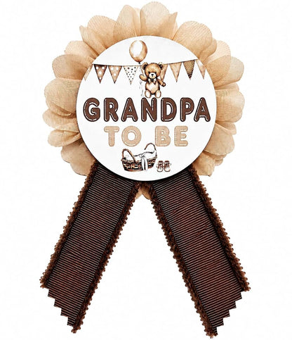 Amy's Bubbling Boutique Brown Bear Baby Shower Pin, Gender Neutral Party Accessory