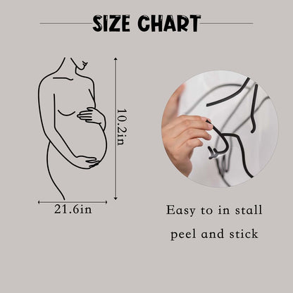 Beautiful Beginning Pregnant Woman Silhouette Wall Decal (photo 2)