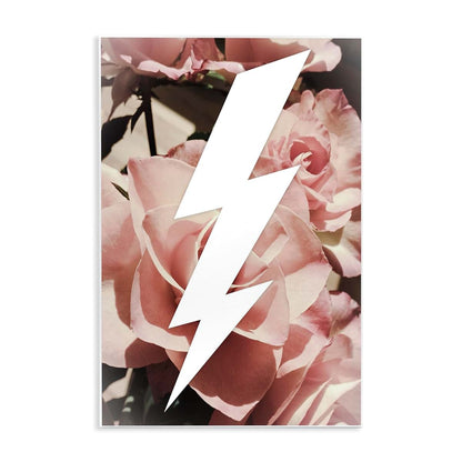 Stupell Industries Lightning Bolt and Roses Wall Plaque Art, 10x15
