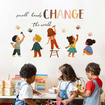 Mfault Small Hands Change The World Equality Peel And Stick Wall Decals