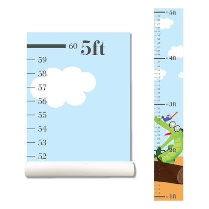 Crocodile Wall Sticker Growth Chart Decal for Kids Room Decor