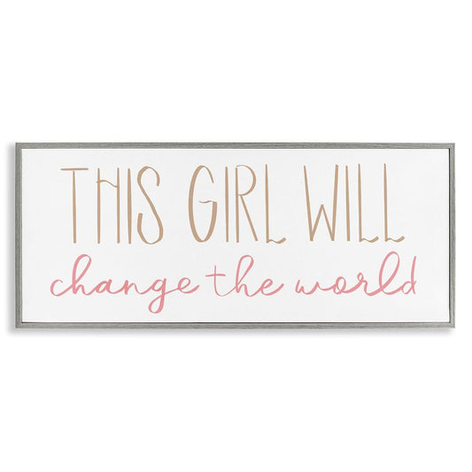 Stupell Industries Girl Power Framed Giclee Art 10x24 Inches Ready To Hang