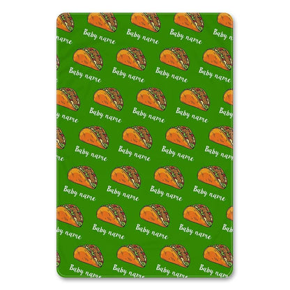 NICTIMEID Funny Taco Custom Throw Blanket With Baby Name (photo 2)