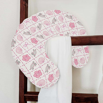 Selgkds Boho Sea Turtles Nursing Pillow Cover Pink (photo 4)