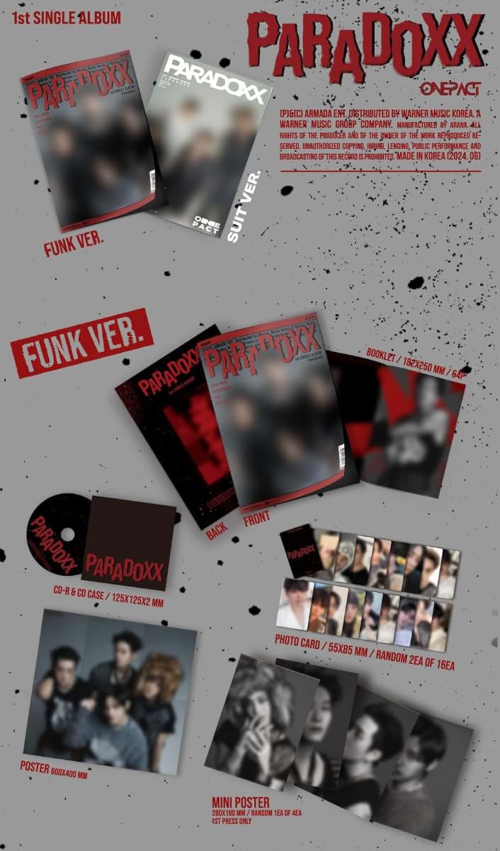 One Pact 1st Single Album Paradoxx Set (CD & Photocards)