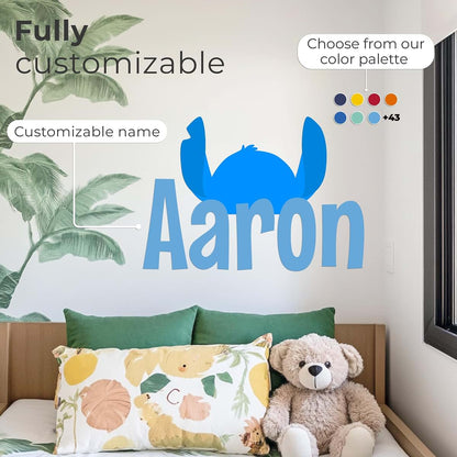 CRYPTONITE Personalized Alien Name Wall Decal | Sci-Fi Wall Decor with Custom Name for Boy and Girls | Custom Vinyl (photo 2)