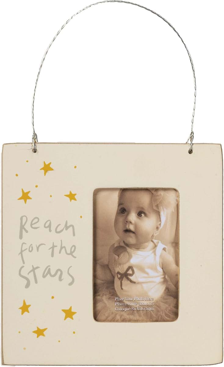Primitives by Kathy Painted Wood Mini Photo Frame Reach for the Stars