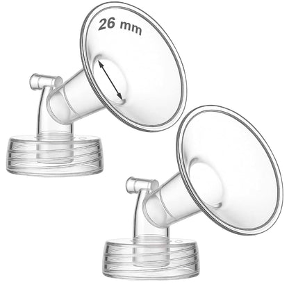 Fovell 2×26mm Flange Compatible with Spectra S1 S2 15 Plus Synergy Gold Ameda MYA Motif Luna Breast Pump, Replacement