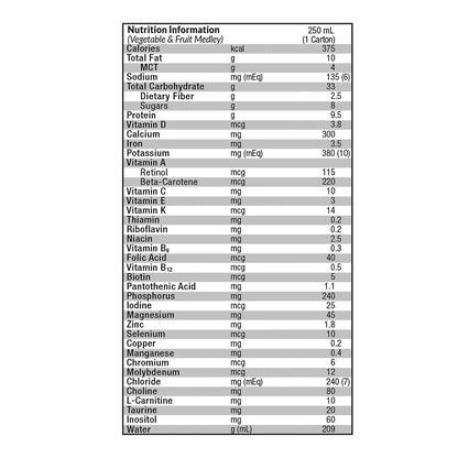 Compleat Pediatric Peptide 1.0 Vegetable and Fruit Tube Feeding Meal