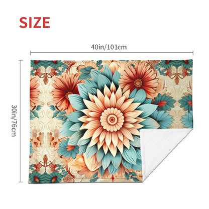 WBQLSL Dahlia Pattern Baby Blanket 30"x40" Crib nap Blanket Newborn Gift