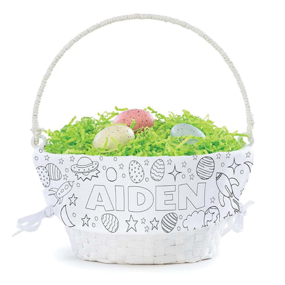 Personalized Planet Space Theme DIY Personalized Easter Egg Basket