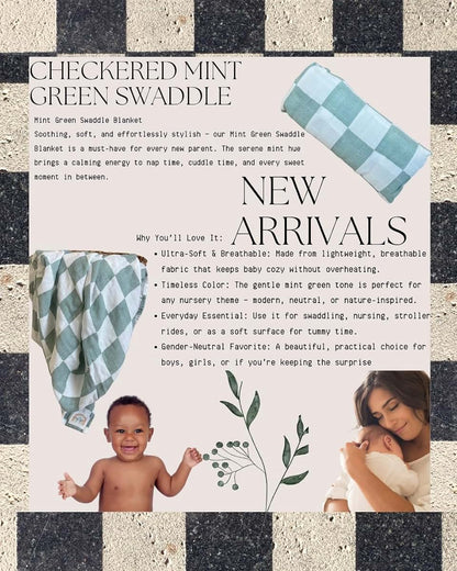 Muslin Swaddle Blankets for Newborns | Large Receiving Wrap (47 x 47 inches)