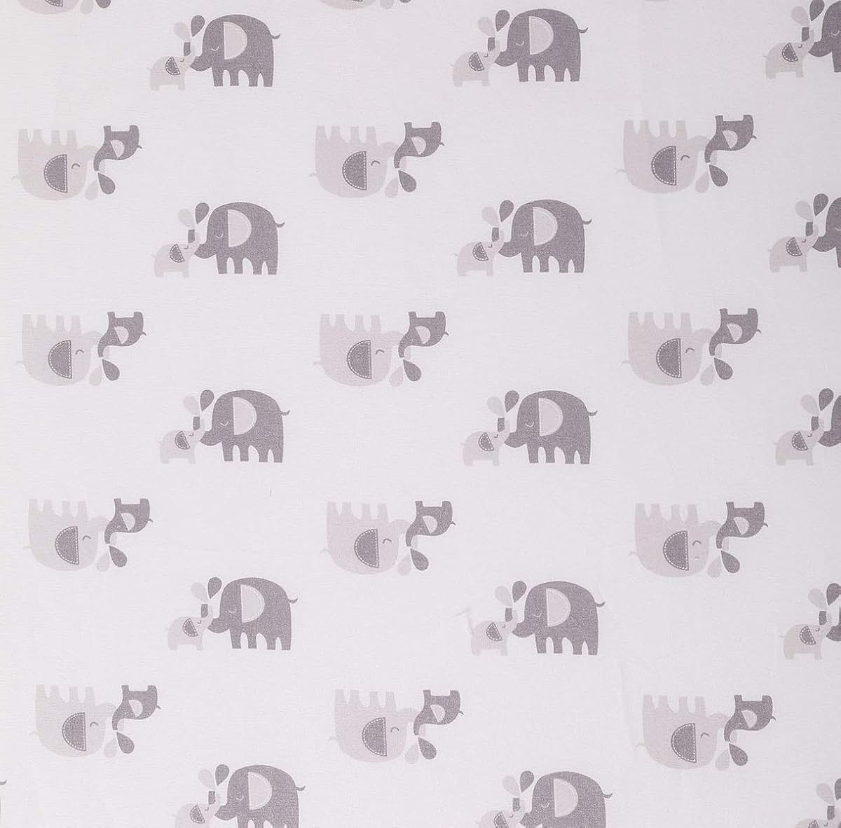 CribMATE Elephant Fitted Crib Sheet - Gray Elephant (photo 2)