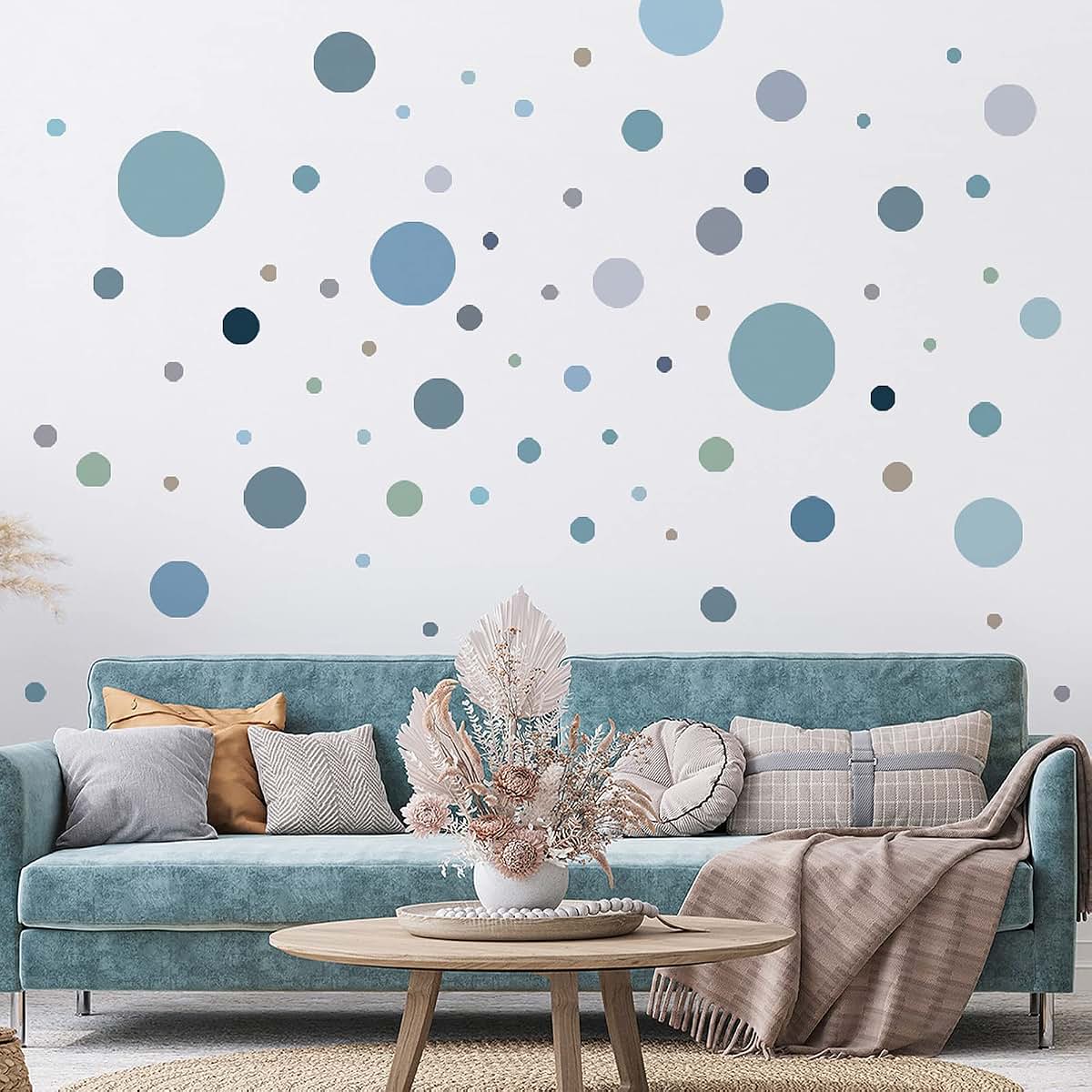 BabyOneStop Polka Dot Wall Decals Colorful Circle Stickers